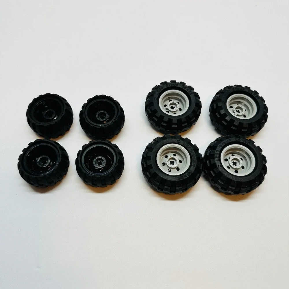 LEGO Tire and Rim Lot of 16 Parts. 43.2x26 & 56x26 LEGO Technic Wheels Tires